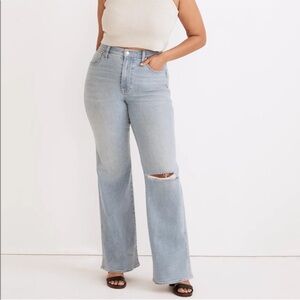Madewell Flare Knee Rip Jeans